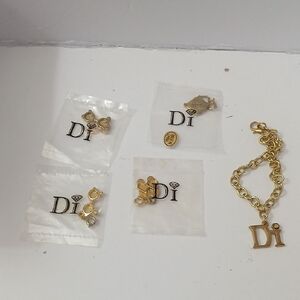Gold Charm Bracelet with Initials